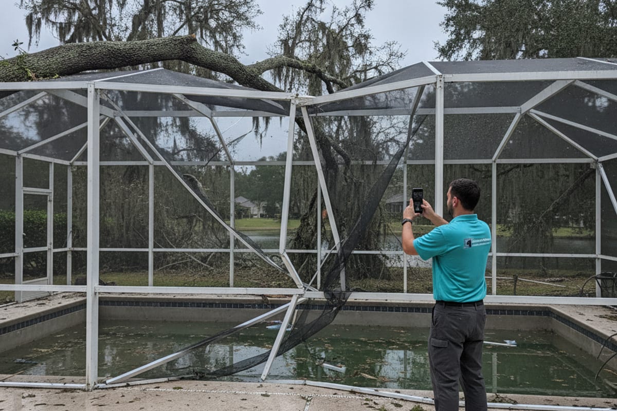 After the Storm: What to Do With a Damaged Screen Enclosure